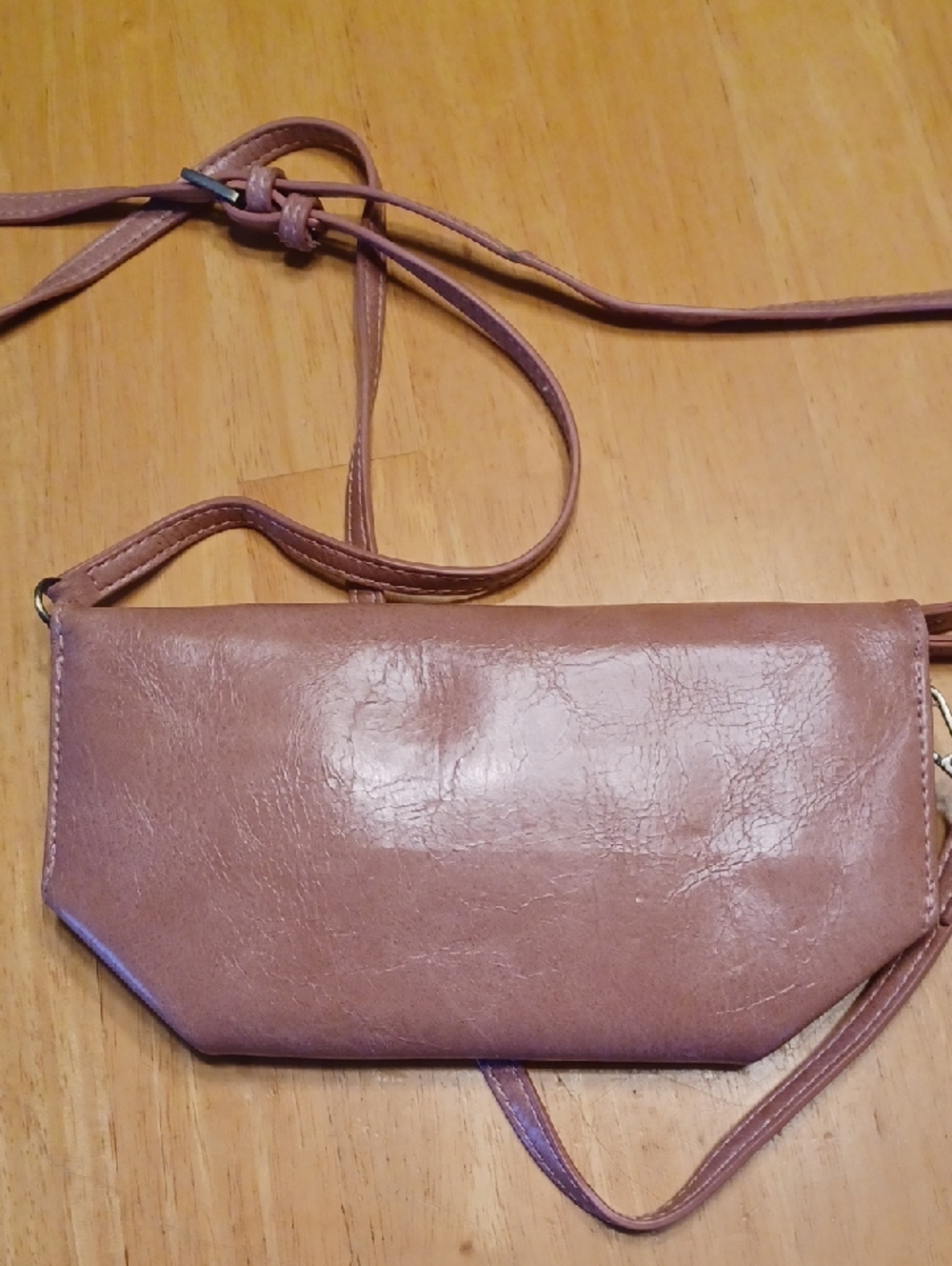 Anthropologie Women's Crossbody Wallet Bag in Mauve Brown Vegan - Picture 11 of 14
